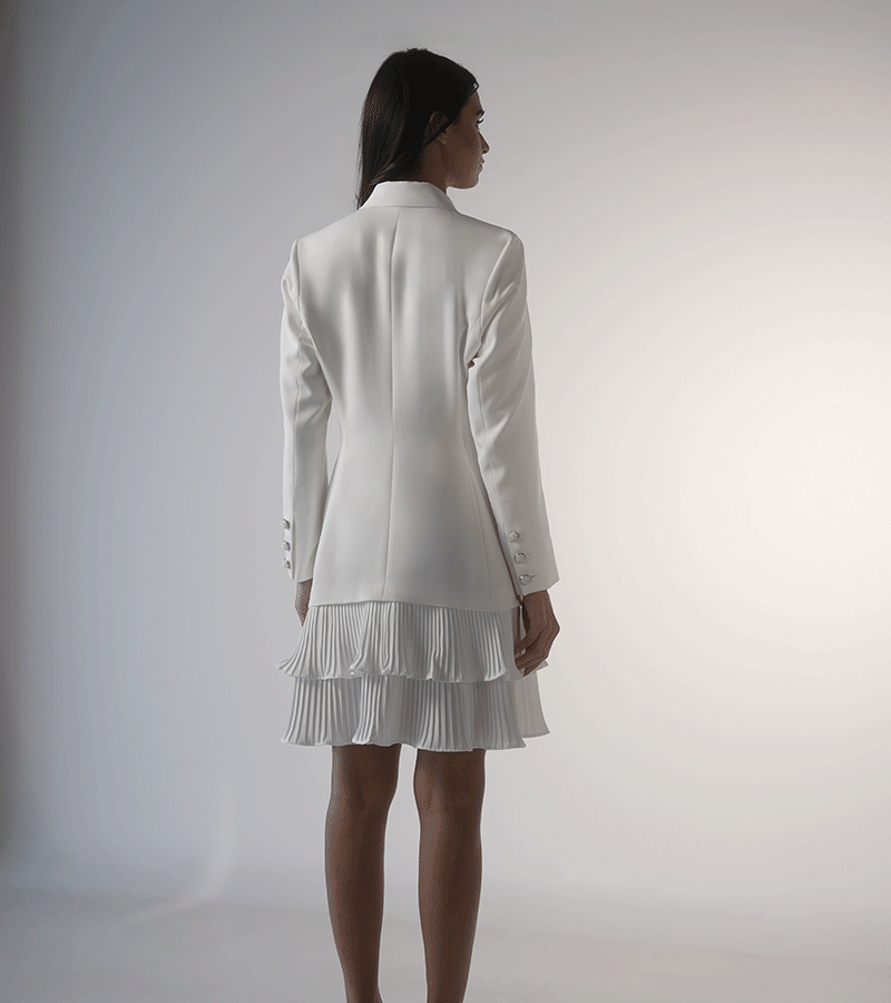 BLAZER DRESS WHITE